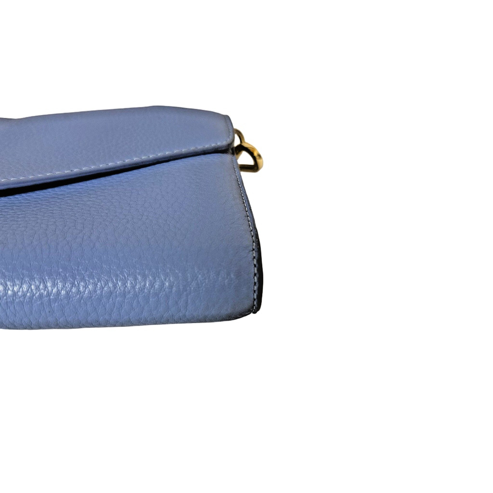Tory Burch Sky Blue Leather Robinson Envelope Crossbody Bag - Picture 9 of 14